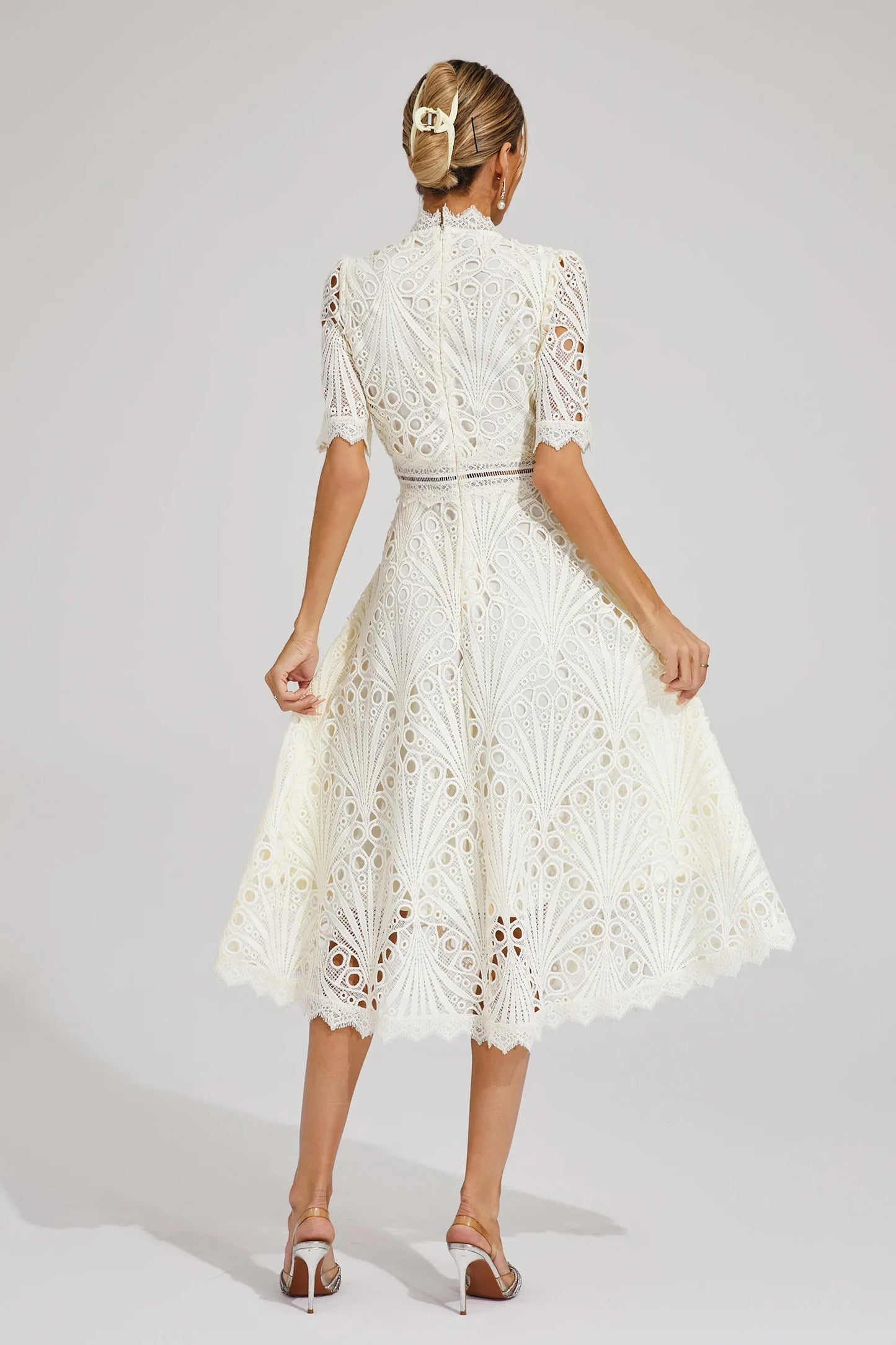 Lexi | Elegant Lace Midi Dress for Women