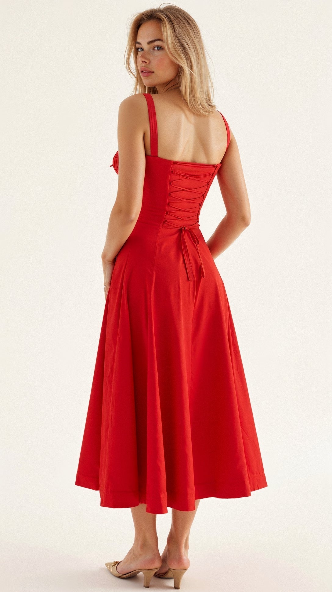 Margaret | Corset Midi Dress - Elegant, figure-flattering style